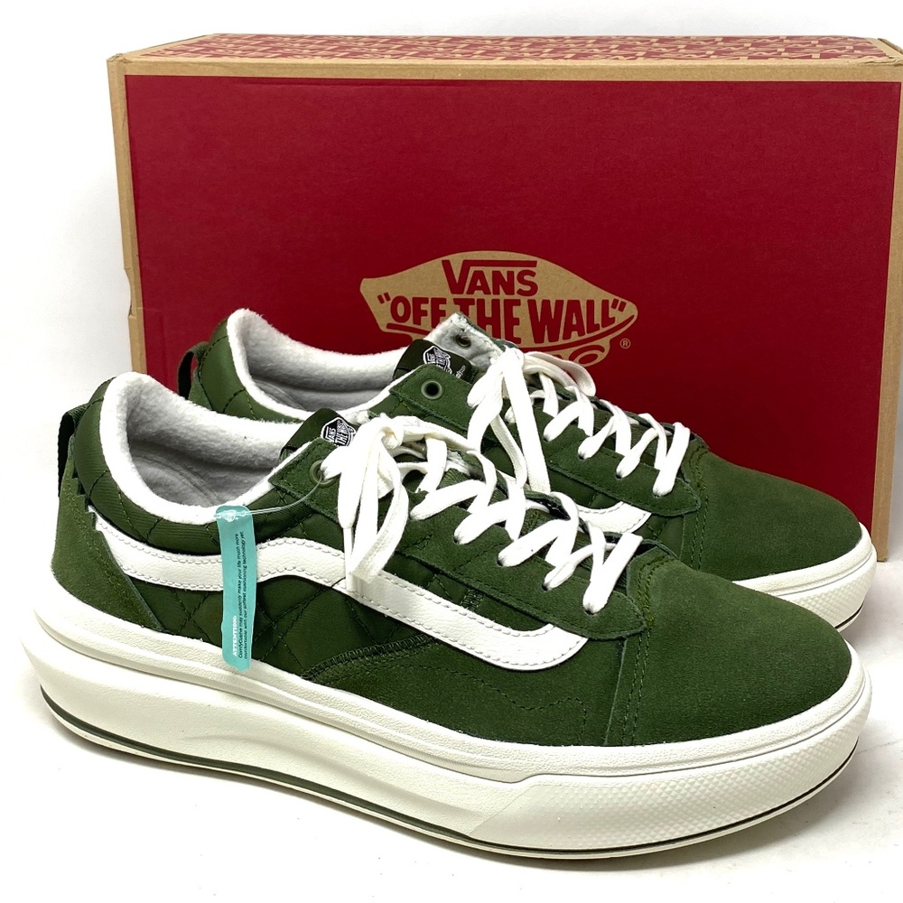 VANS Old Skool Overt Plus CC Sneakers Women’s Size Suede Green Shoes VN0A4BVLE02 - Picture 2 of 11